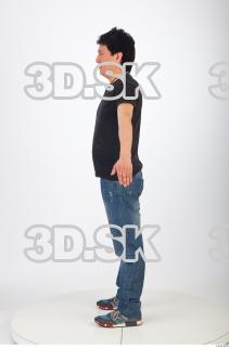 Whole body reference black tshirt blue jeans of Orville 0011